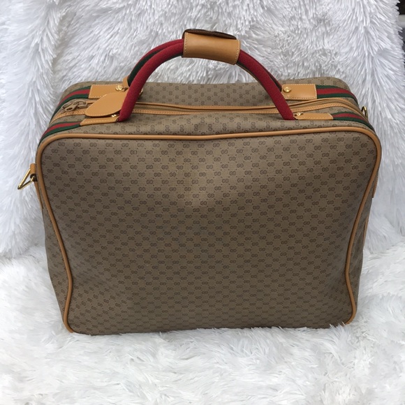 GUCCI DUFFLE TRAVEL BAG  WEEKENDER VINTAGE SHERRY - Picture 2 of 16